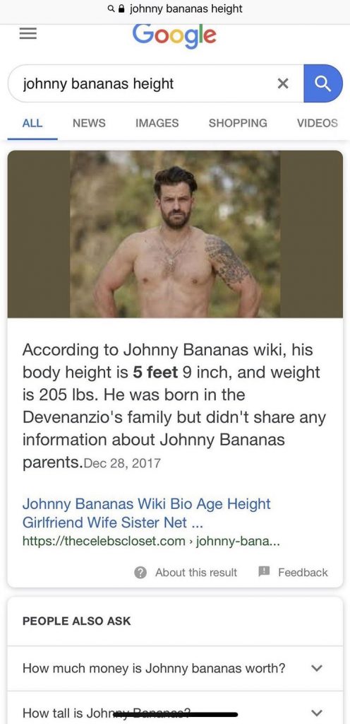 Net Worth of Johnny Bananas